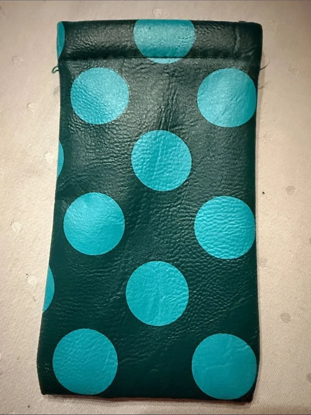 Charming Charlie Polka Dot Faux Leather Eyeglass Sleeve!